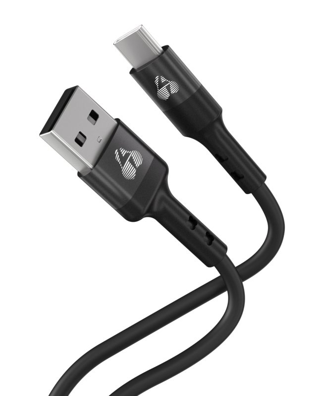 POWERTECH καλώδιο USB-C σε USB , σιλικόνης, 60W, 480Mbps, 1m, μαύρο 5131