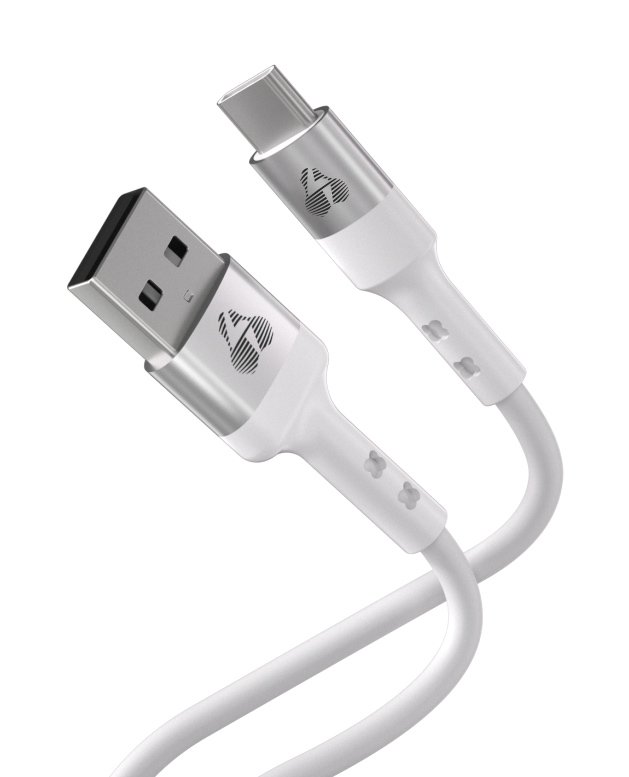 POWERTECH καλώδιο USB-C σε USB , σιλικόνης, 60W, 480Mbps, 1m, λευκό 5132