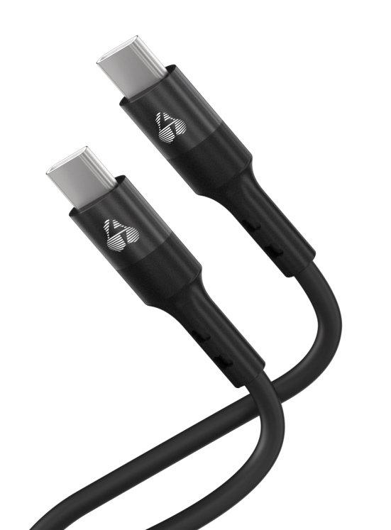 POWERTECH καλώδιο USB-C , σιλικόνης, 60W, 480Mbps, 1m, μαύρο 5133
