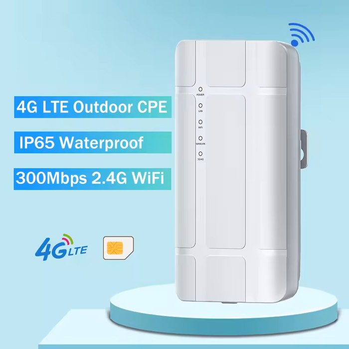 outdoor 4G LTE CPE, 300Mbps Wi-Fi, 100Mbps LAN, IP65 6449 4G Router 2
