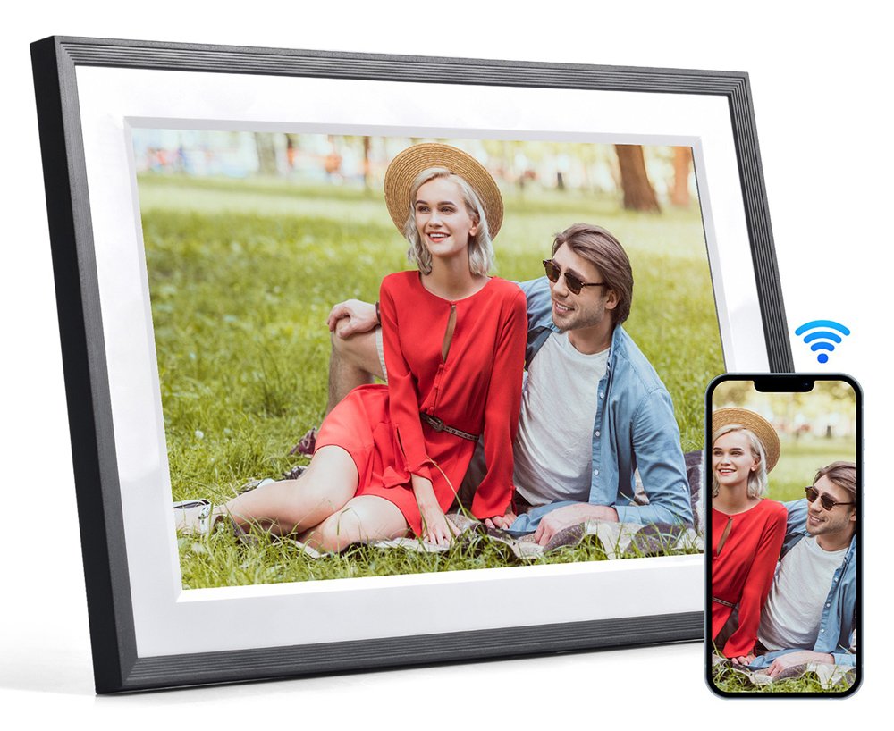 psifiaki korniza me 10.1" othoni afis, 1+32GB, Wi-Fi, mayri 6523 Diafora 4