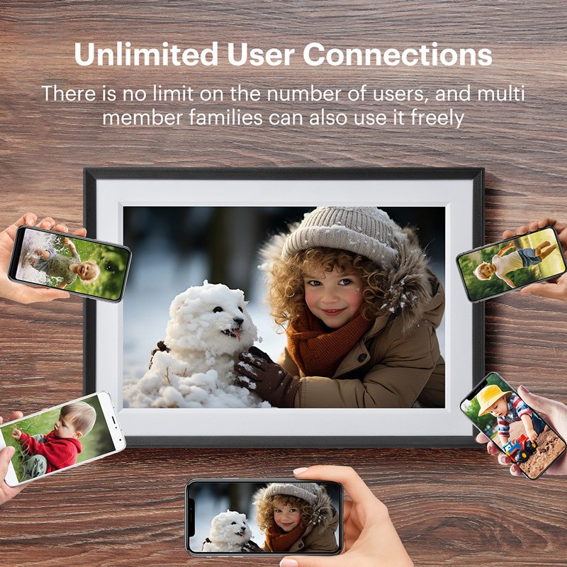 psifiaki korniza me 10.1" othoni afis, 1+32GB, Wi-Fi, mayri 6523 Diafora 6