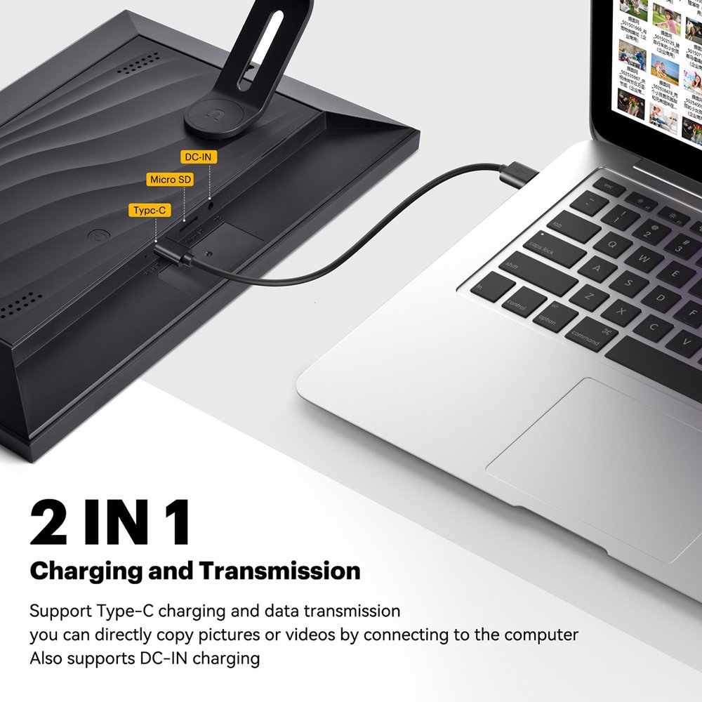 psifiaki korniza me 10.1" othoni afis, 1+32GB, Wi-Fi, mayri 6523 Diafora 7