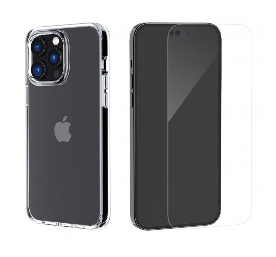OCKOSE θήκη & tempered glass 2.5D Premium για iPhone 14 Plus, διάφανο 4625