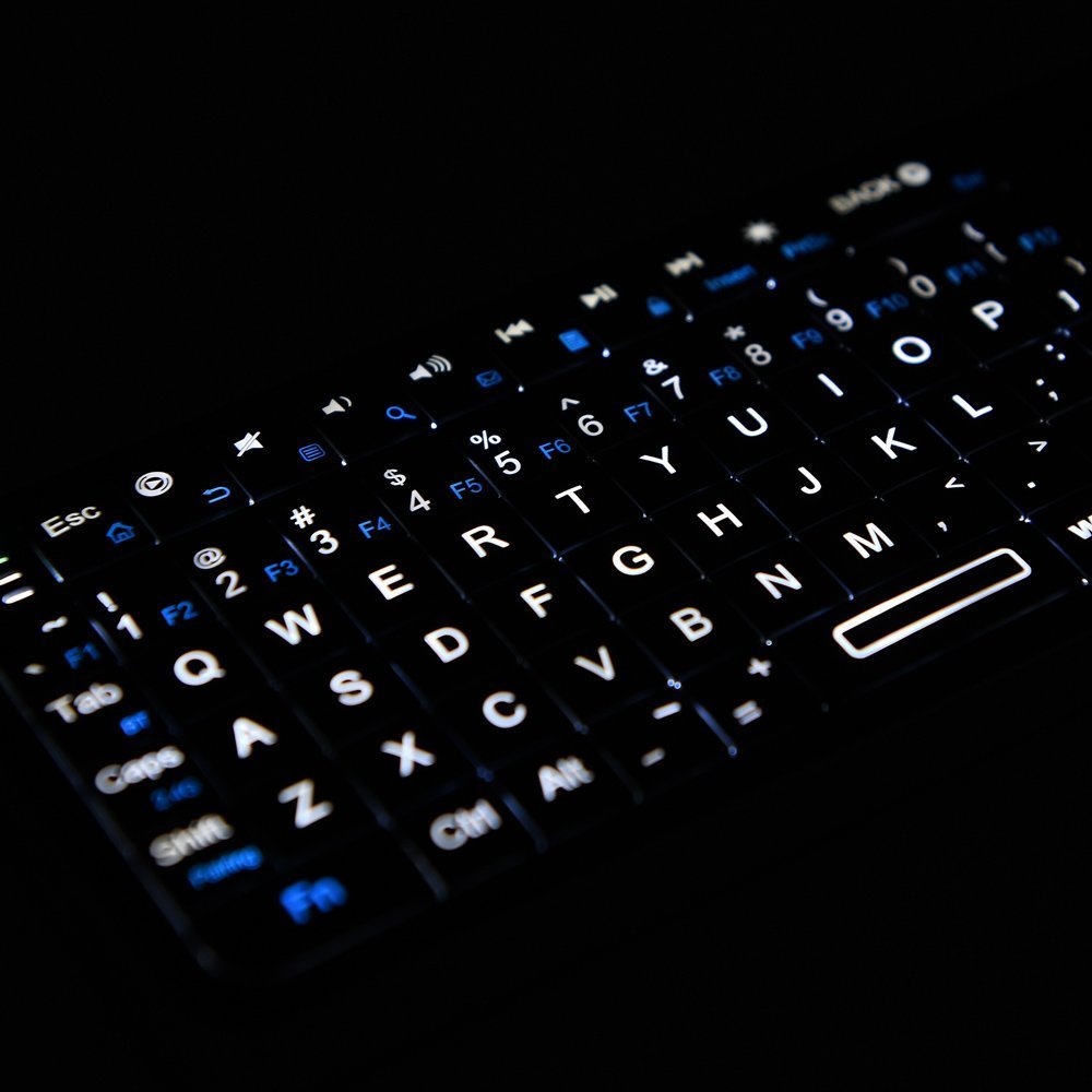 RIITEK ασύρματο mini πληκτρολόγιο K06, backlit, Bluetooth/2.4GHz, μαύρο 6374 - Image 4