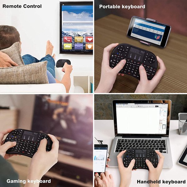 asyrmato pliktrologio Mini i8+ me touchpad, backlit, 2.4GHz 795 All in One 2