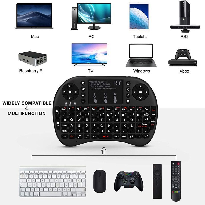 asyrmato pliktrologio Mini i8+ me touchpad, backlit, 2.4GHz 795 All in One 5