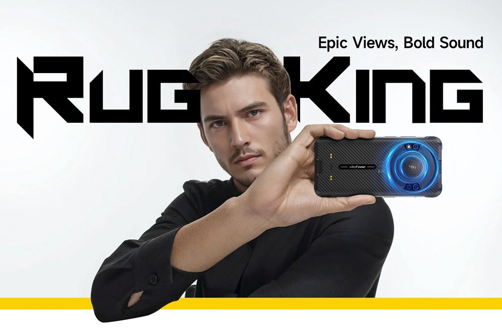 ULEFONE smartphone ugKing με ηχείο 3.5W, 5.99", 8/256GB, 9600mAh, IP68/IP69K, μαύρο 9714 - Image 2