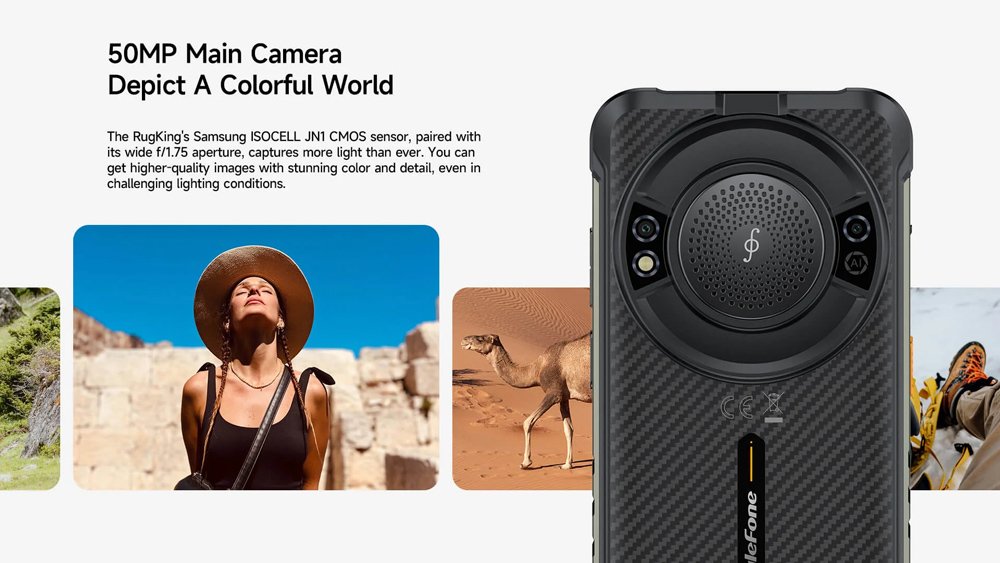 ULEFONE smartphone ugKing με ηχείο 3.5W, 5.99", 8/256GB, 9600mAh, IP68/IP69K, μαύρο 9714 - Image 3