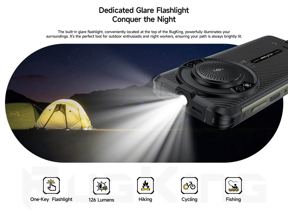 ULEFONE smartphone ugKing με ηχείο 3.5W, 5.99", 8/256GB, 9600mAh, IP68/IP69K, μαύρο 9714 - Image 14