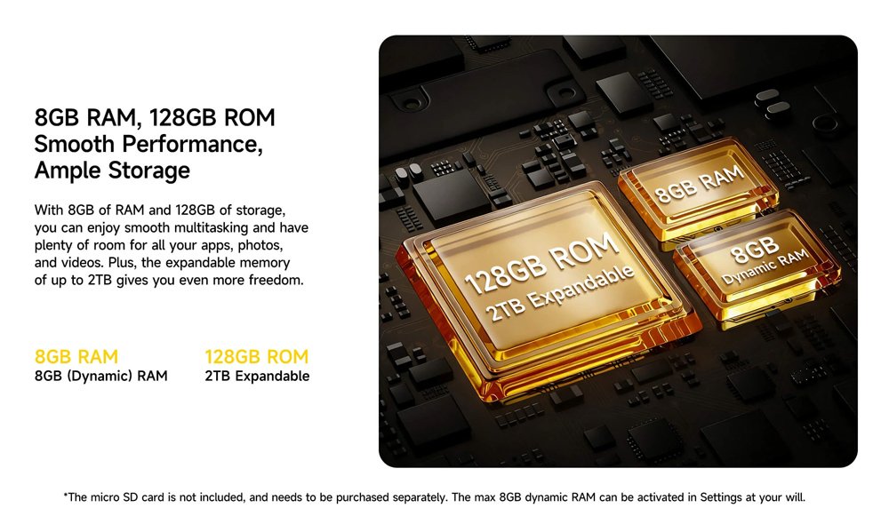 smartphone ugKing 3 Pro, 6.56", 8/128GB, 5700mAh, IP68/IP69K, mayro 9761 6" kai ano