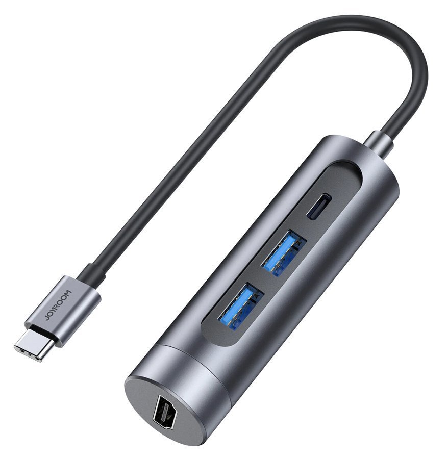 JOYROOM docking station , 4 θυρών, USB-C, 100W PD, 4K, γκρι 2749