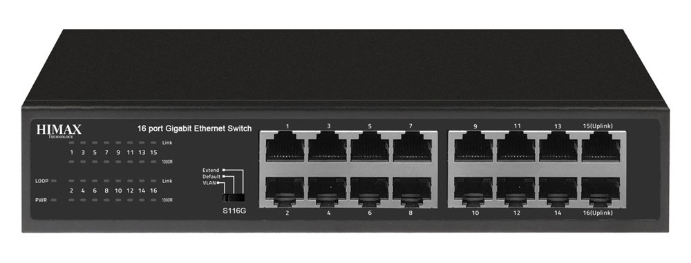 HIMAX switch , 16x Ethernet θύρες, έως 1000Mbps 7876