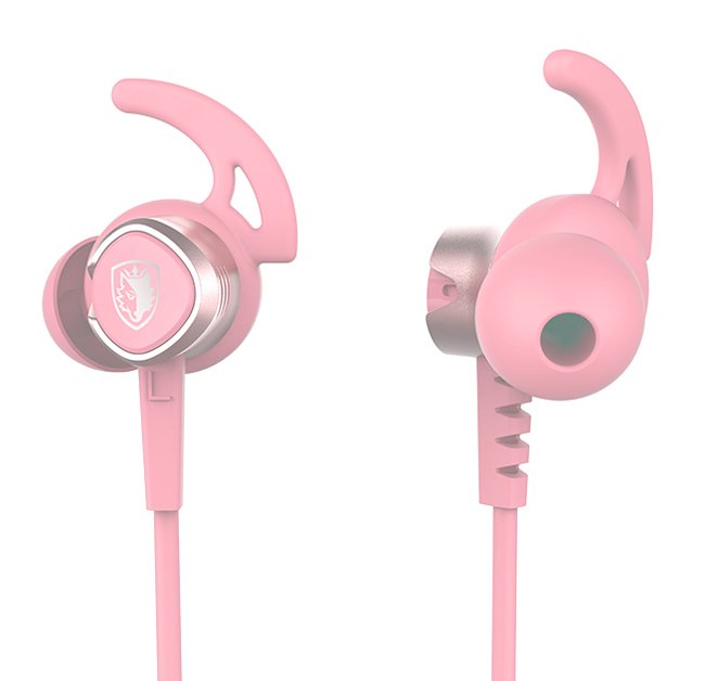 SADES gaming earphones Wings 20 με μικρόφωνο, 3.5mm, Φ12mm, 1.2m, ροζ 4621