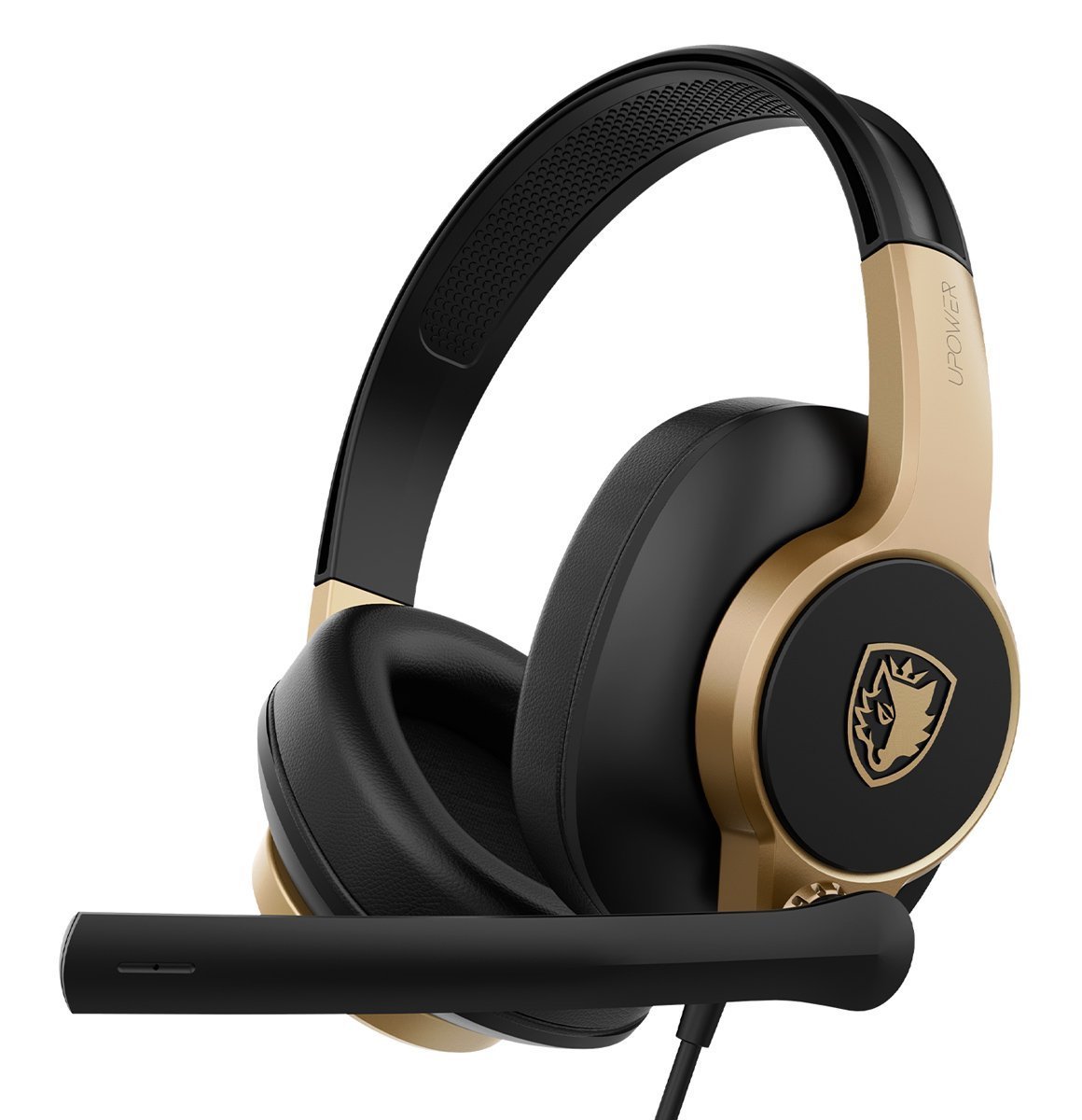 SADES gaming headset UPOWER, 3.5mm σύνδεση, 40mm, μαύρο/χρυσό 9203
