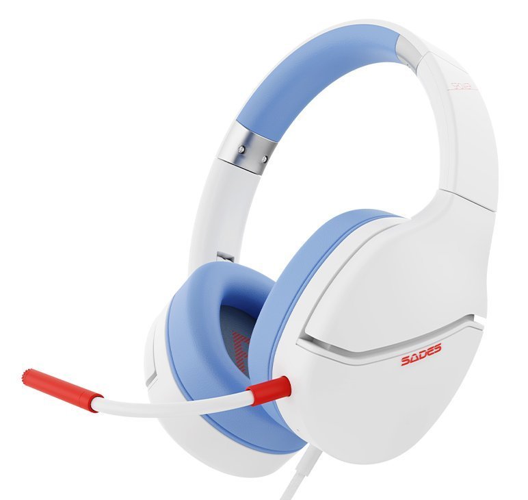 SADES gaming headset SPOWER, 3.5mm σύνδεση, 40mm, multi-platform, λευκό 9208