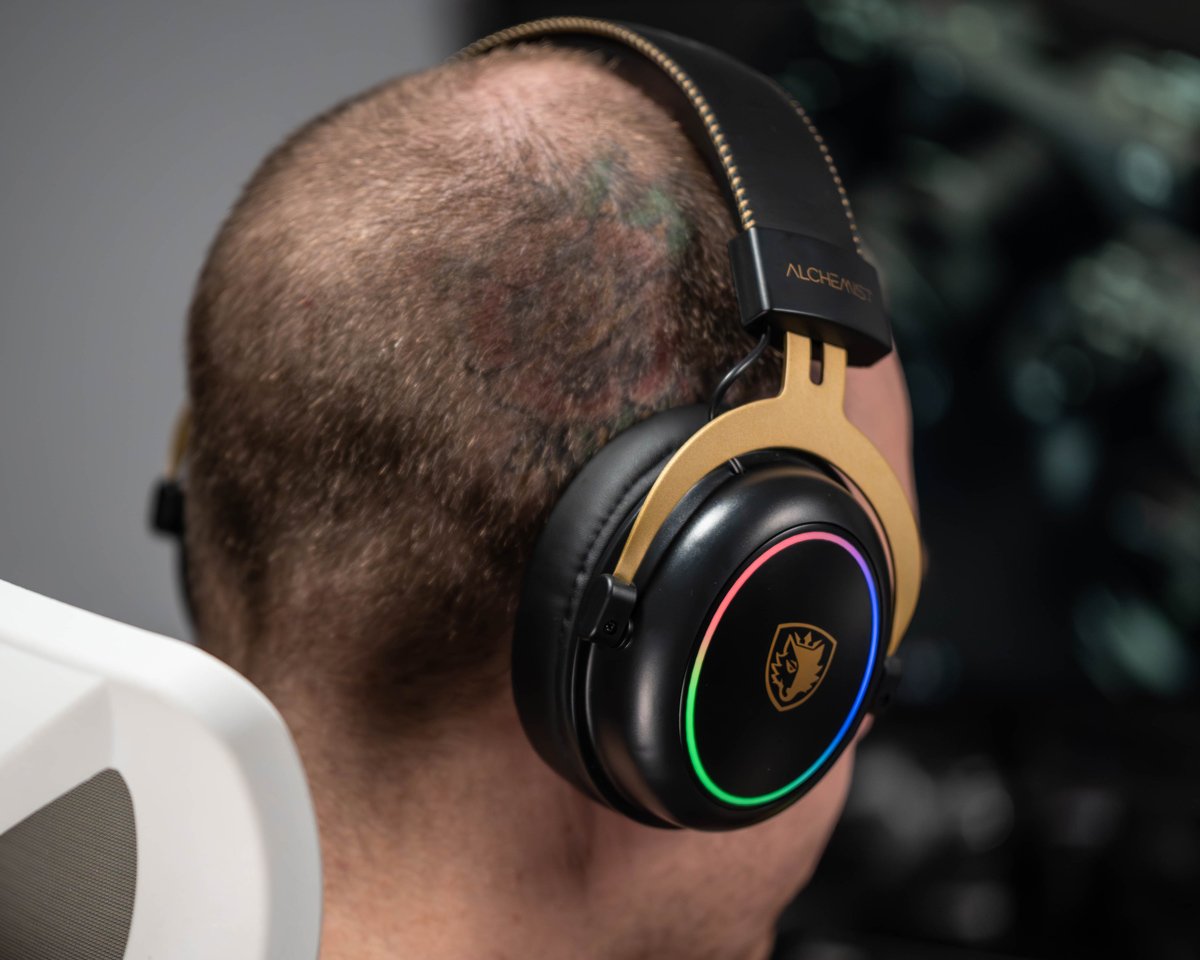 gaming headset Alchemist, USB syndesi, 50mm, V7.1 surround, ENC, RGB, multi-platform, mayro 9209 Headphones