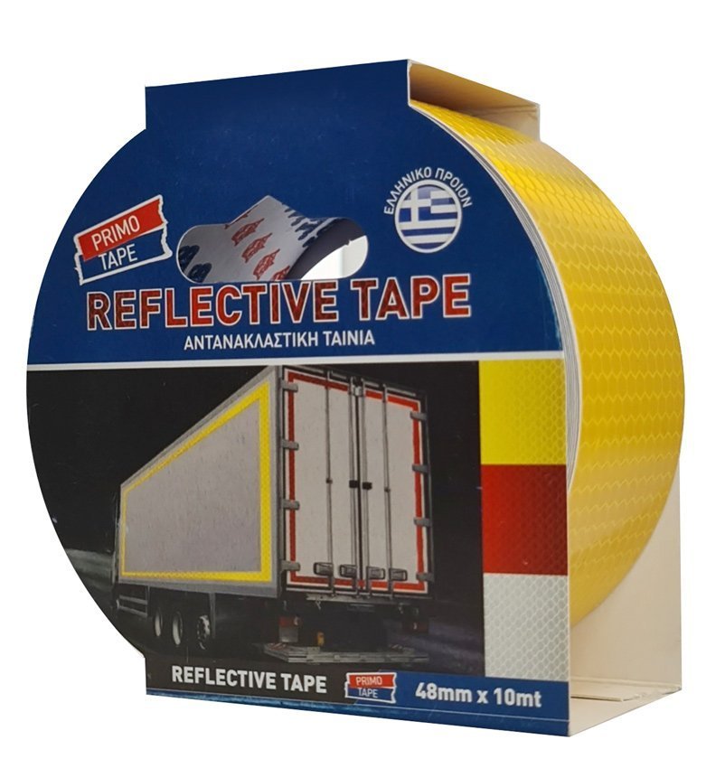 PRIMO TAPE αντανακλαστική ταινία , 48mm x 10m, κίτρινη 4646
