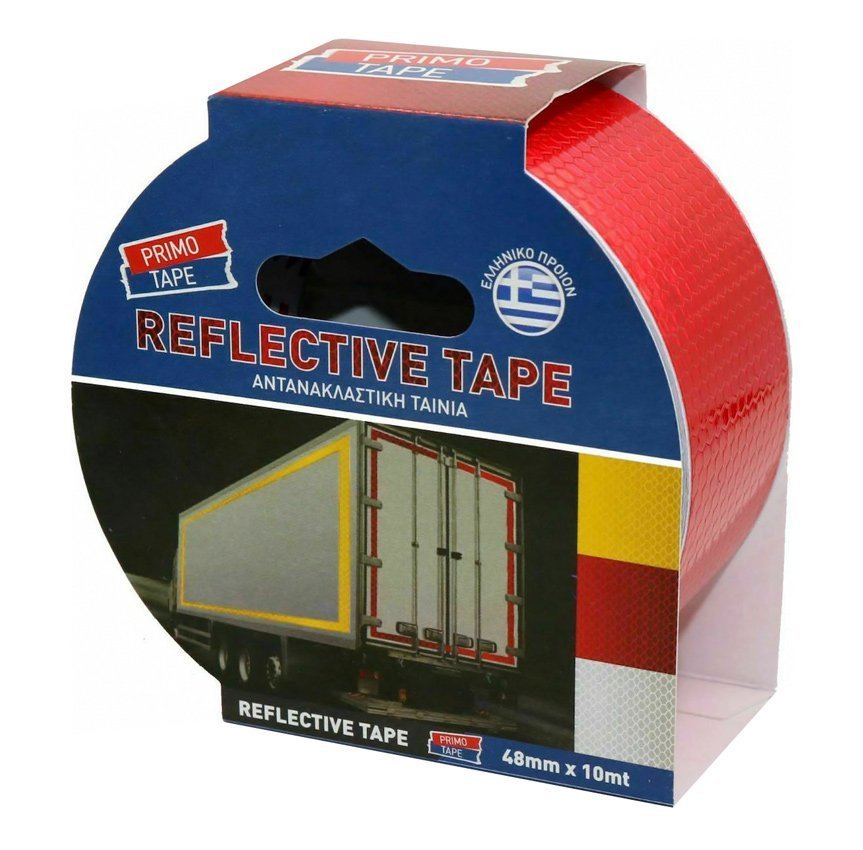 PRIMO TAPE αντανακλαστική ταινία , 48mm x 10m, κόκκινη 4647