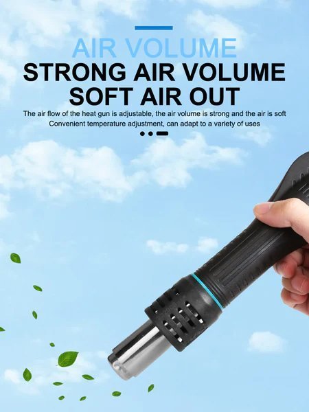 stathmos sygkollisis 212 me kollitiri & air gun, 760W, 200-450 °C 6267 Stathmos sygkollisis 4