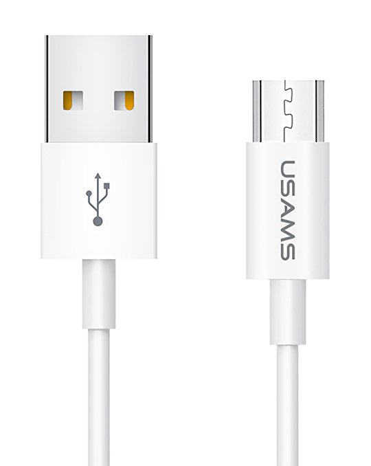 USAMS καλώδιο Micro USB σε USB US-, 2A, 1m, λευκό