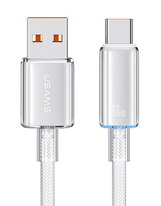 USAMS καλώδιο USB-C σε USB US-, 66W, 480Mbps, 1.2m, λευκό 6900