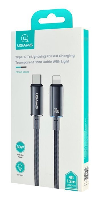 kalodio Lightning se USB-C US-, 30W, 480Mbps, 1.2m, mayro 6902 30 watt
