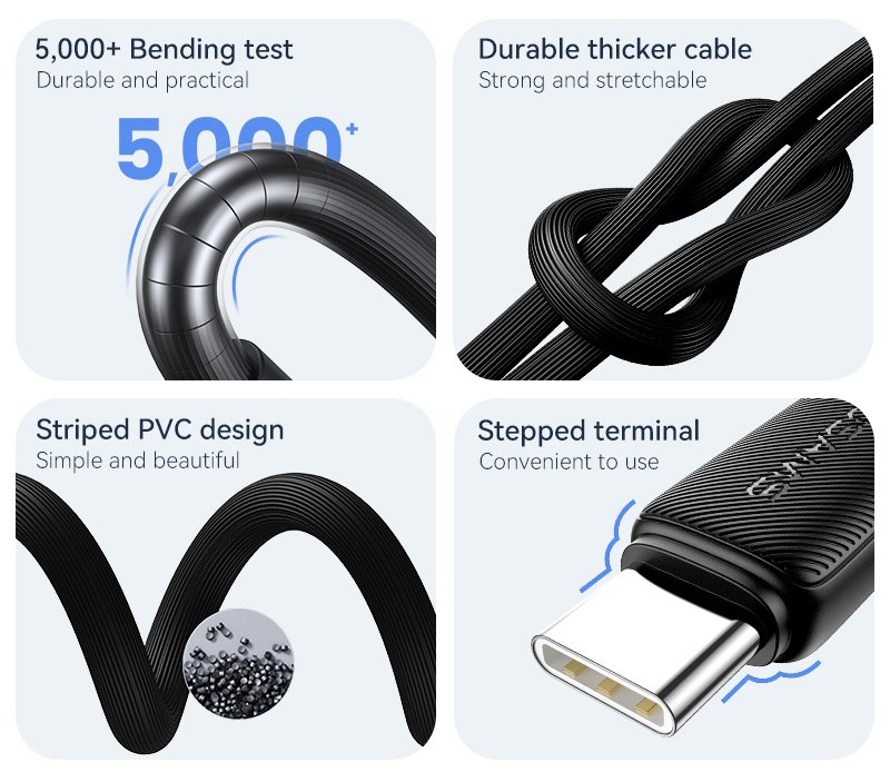 kalodio USB-C se USB US-, 3A, 480Mbps, 1m, mayro 6881 3A