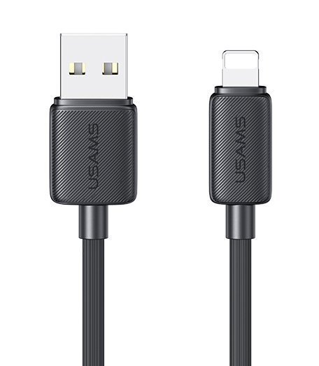 USAMS καλώδιο Lightning σε USB US-, 2.4A, 480Mbps, 1m, μαύρο 7643