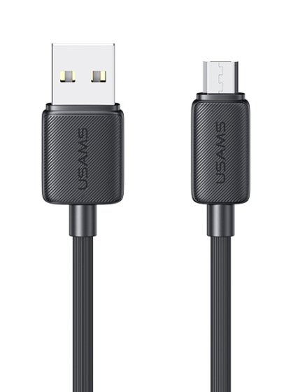USAMS καλώδιο micro USB σε USB US-, 2A, 480Mbps, 1m, μαύρο