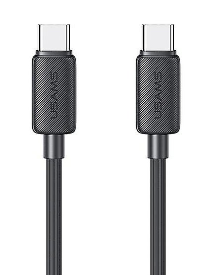 USAMS καλώδιο USB-C σε USB-C US-, 60W, 480Mbps, 1m, μαύρο 6882