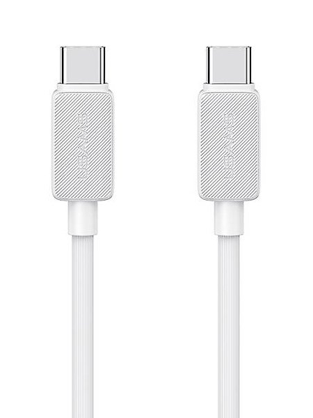 USAMS καλώδιο USB-C σε USB-C US-, 60W, 480Mbps, 1m, λευκό 6883