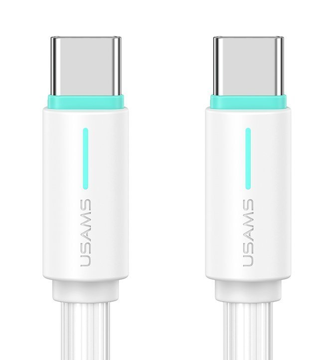 USAMS καλώδιο USB-C US-, 60W, 480Mbps, 1m, λευκό 7627