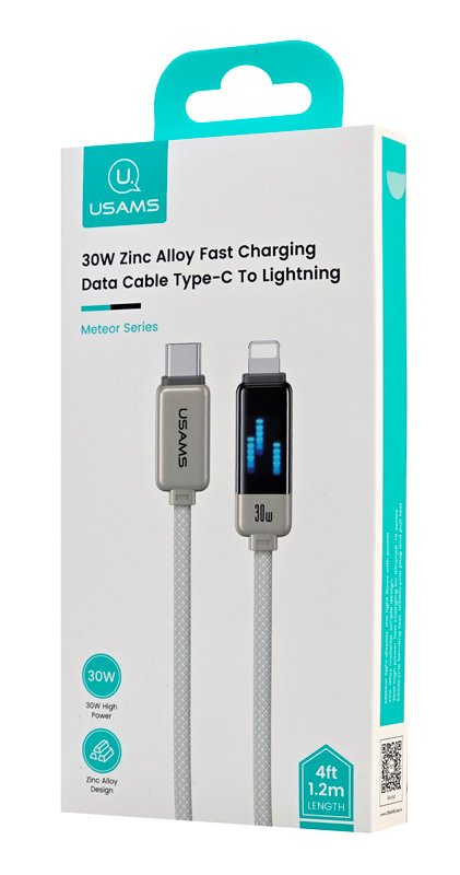 kalodio Lightning se USB-C, 30W, 480Mbps, 1.2m, leyko 8073 30 watt