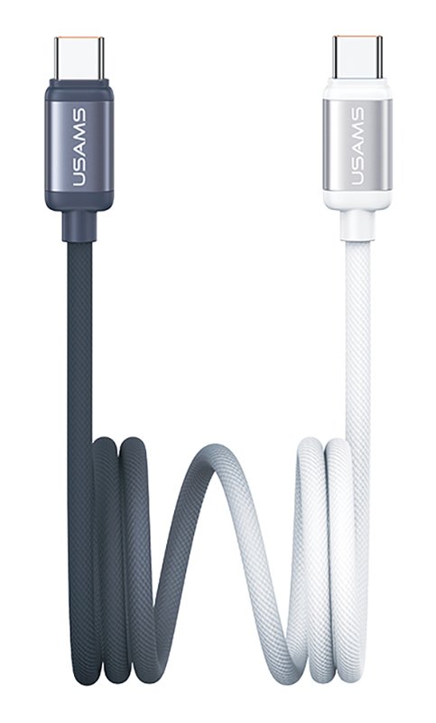 USAMS καλώδιο USB-C , 60W, 480Mbps, 1.2m, μαύρο/λευκό 8985