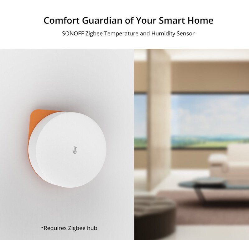SONOFF smart αισθητήρας θερμοκρασίας & υγρασίας , ZigBee 6404 - Image 2