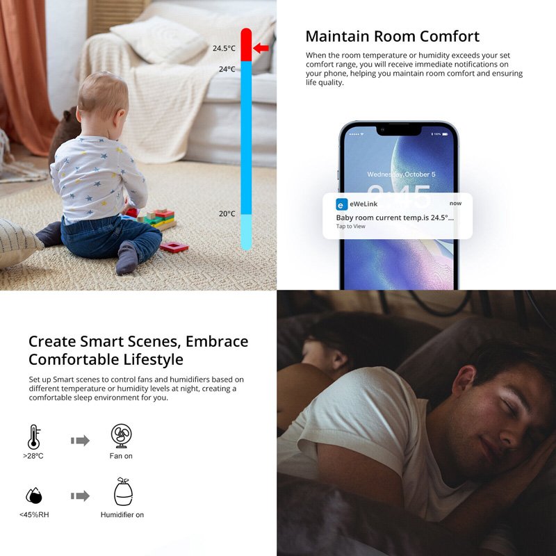SONOFF smart αισθητήρας θερμοκρασίας & υγρασίας , ZigBee 6404 - Image 8