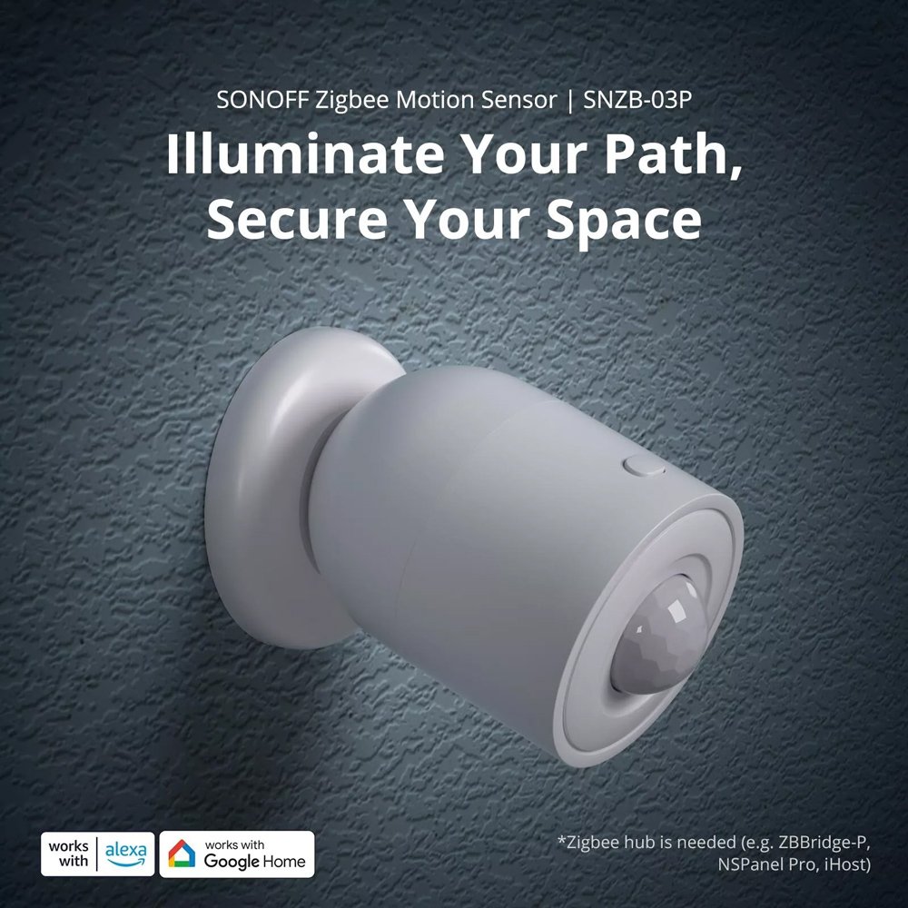 SONOFF smart ανιχνευτής κίνησης , ZigBee, μπαταρίας, λευκός 7462 - Image 2