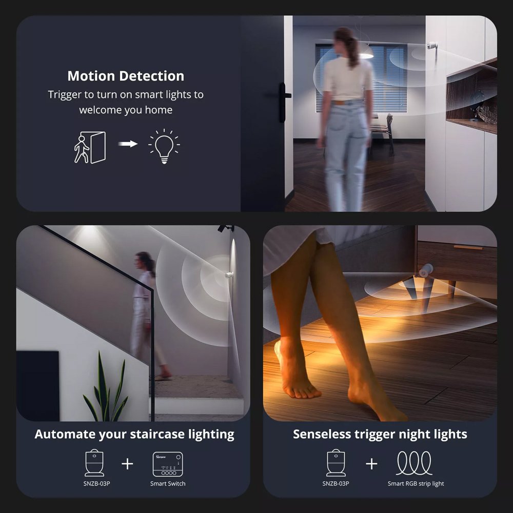 SONOFF smart ανιχνευτής κίνησης , ZigBee, μπαταρίας, λευκός 7462 - Image 5