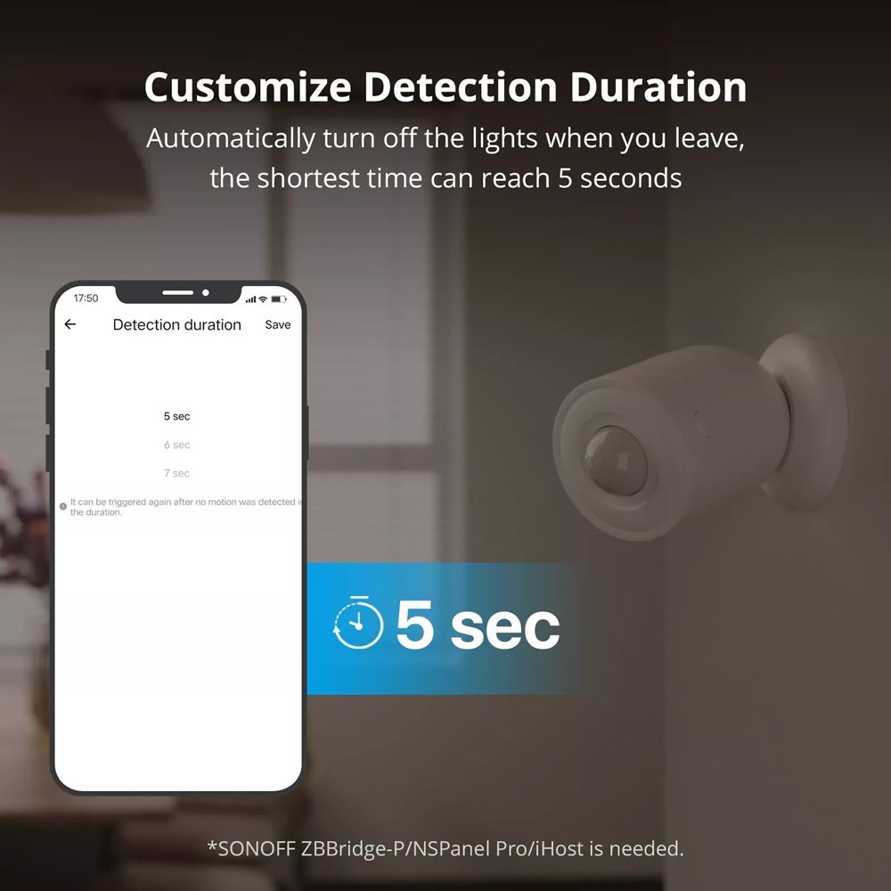 SONOFF smart ανιχνευτής κίνησης , ZigBee, μπαταρίας, λευκός 7462 - Image 6