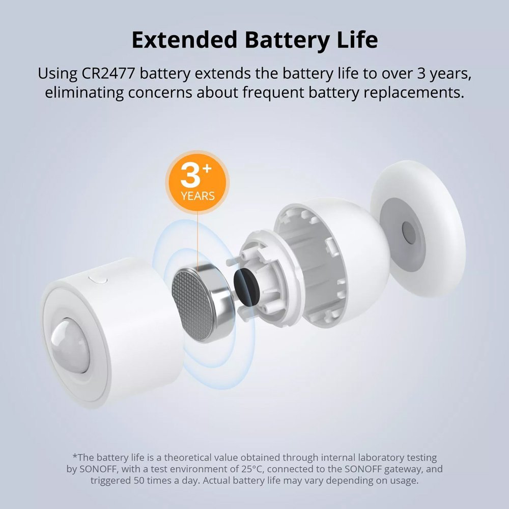 SONOFF smart ανιχνευτής κίνησης , ZigBee, μπαταρίας, λευκός 7462 - Image 8