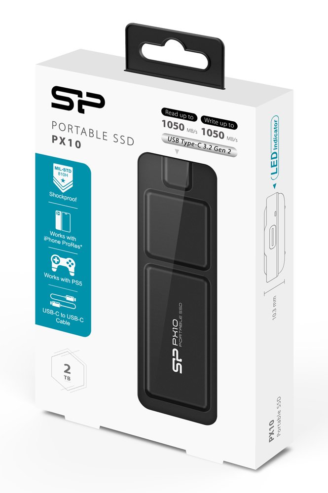 ILICON POWER εξωτερικός D PX10, 2TB, UB 3.2, 1050-1050MB/s, μαύρος 6924 - Image 6