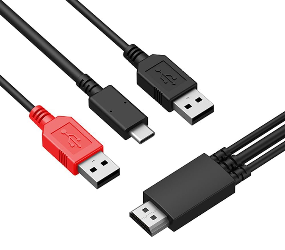 XP-PEN HDMI σε USB-C & 2x USB  για ταμπλέτα σχεδίασης, 1.5m, μαύρο 9480