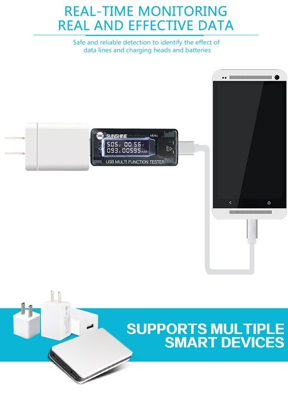 USB tester fortisis, V/A/Time/mAh 4453 Tester 4