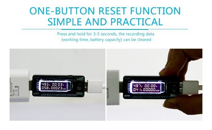 USB tester fortisis, V/A/Time/mAh 4453 Tester 5
