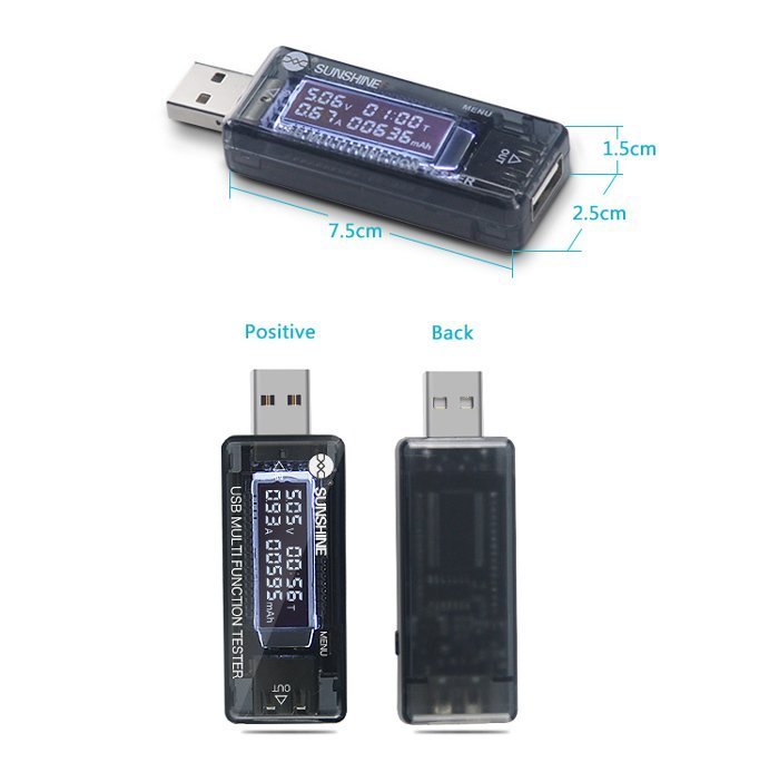 USB tester fortisis, V/A/Time/mAh 4453 Tester 7
