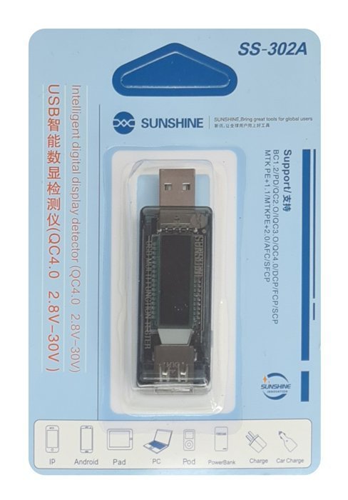 USB tester fortisis, V/A/Time/mAh 4453 Tester 8