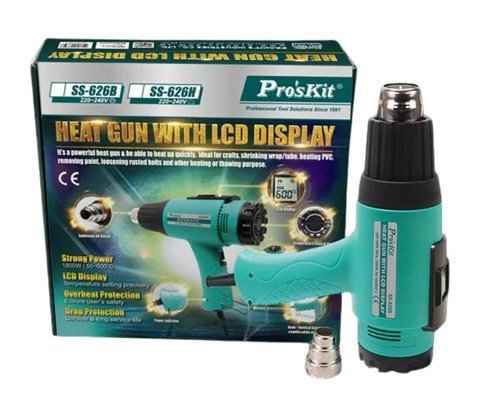 PROSKIT πιστόλι θερμού αέρα με οθόνη, 1800W, 50~600 °C 6484 - Image 8