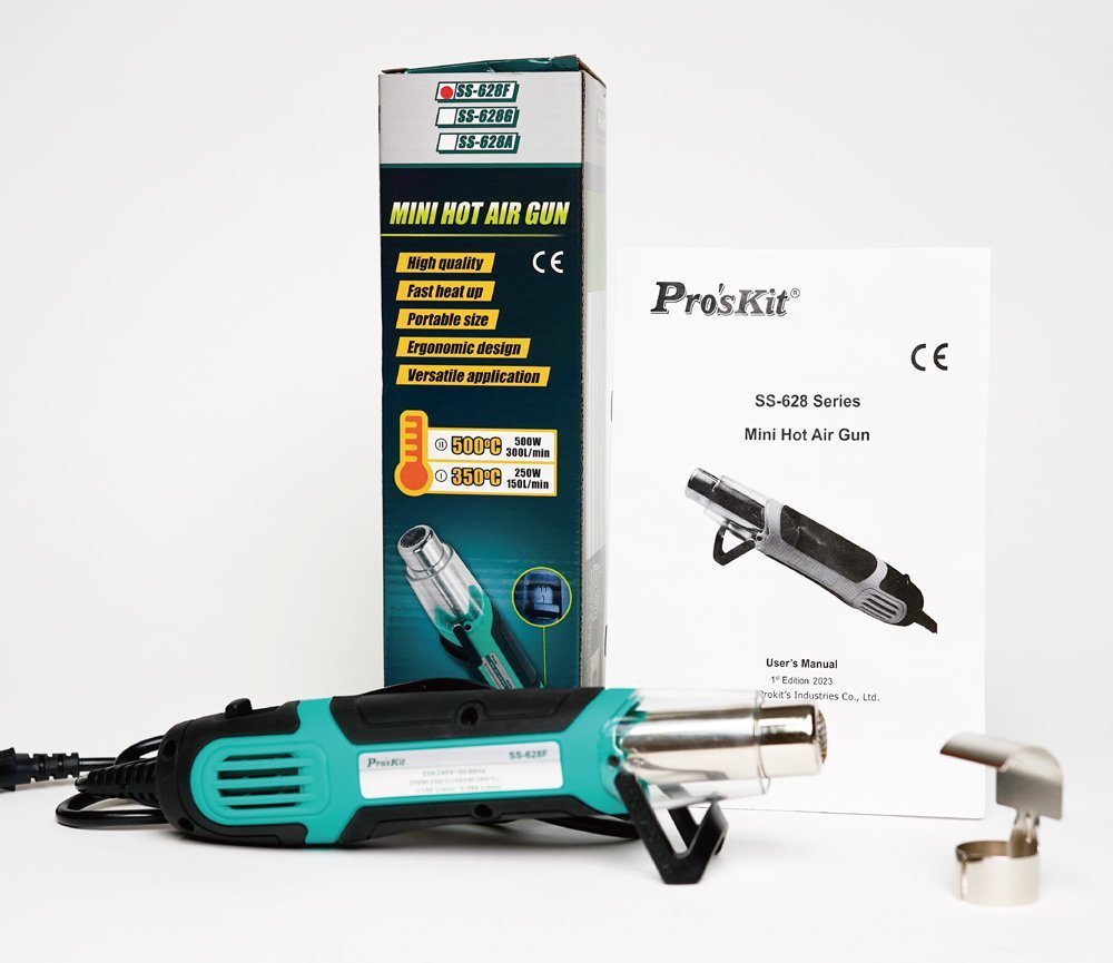 PROSKIT μίνι πιστόλι θερμού αέρα , 250/500W, 350/500 °C 6487 - Image 8