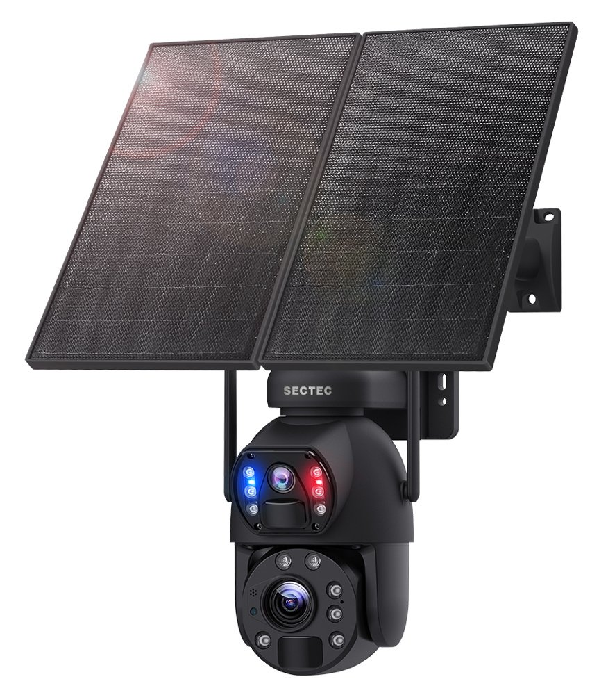 SECTEC smart ηλιακή κάμερα , 3MP dual lens, 20x zoom, 4G, SD, PTZ 7357